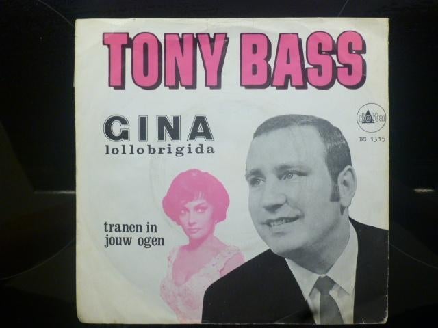 Tony Bass.  Gina lollobrigida. / Tranen in jouw ogen., Cd's en Dvd's, Gebruikt, 7 inch, Single, Ophalen of Verzenden