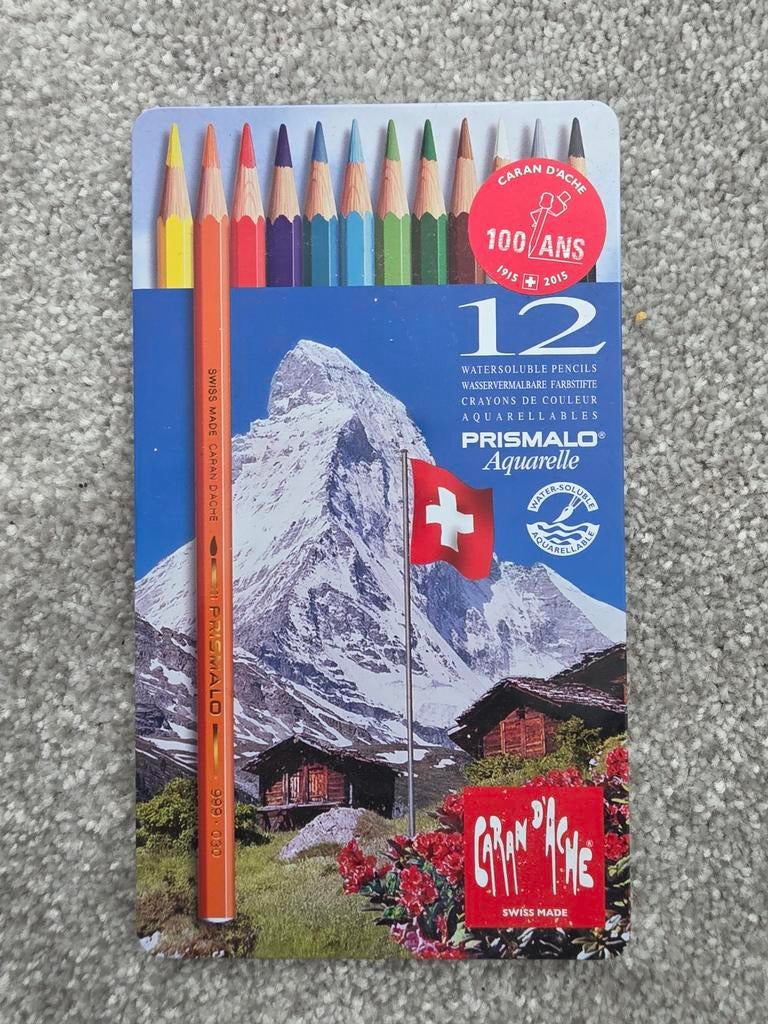 Nieuwe Caran d'Ache Prismalo Aquarel Potloden - 12 stuks, Ophalen of Verzenden, Nieuw