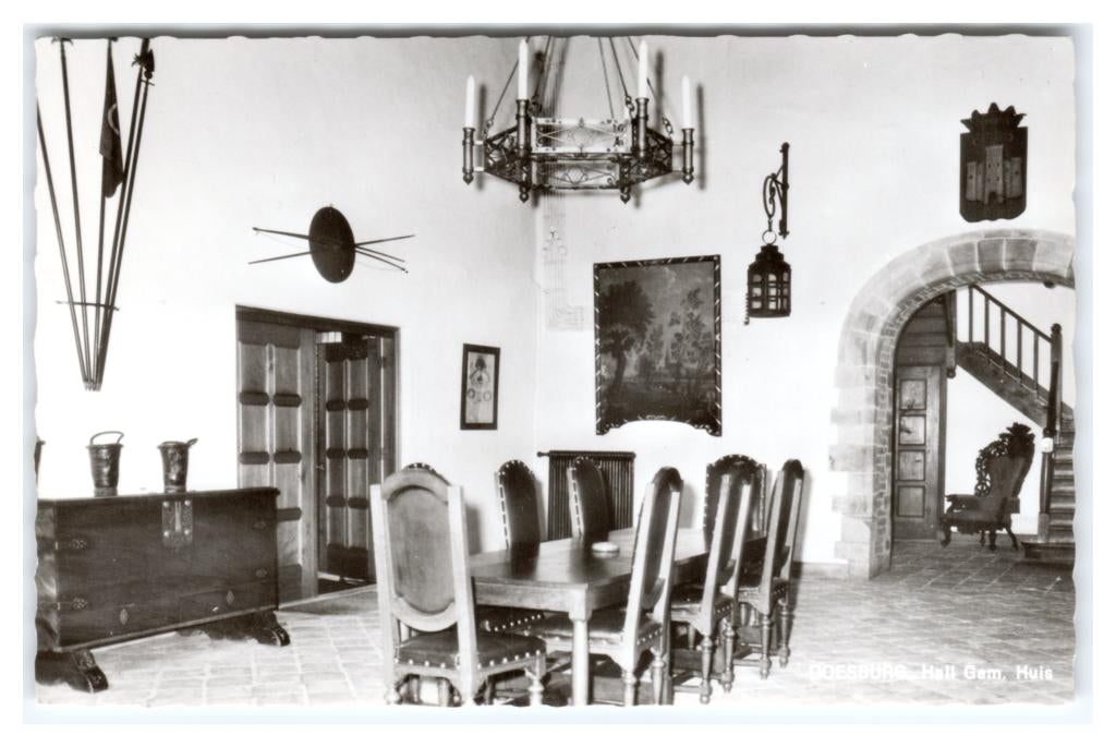 Doesburg, Hall Gem. Huis. Opruimingskaart, Ophalen of Verzenden, 1960 tot 1980, Ongelopen, Gelderland