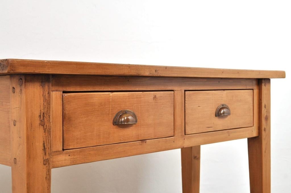 Vintage side table grenen bijzettafel haltafel jaren 30, Gebruikt, Ophalen of Verzenden, 75 cm of meer, 60 cm of meer