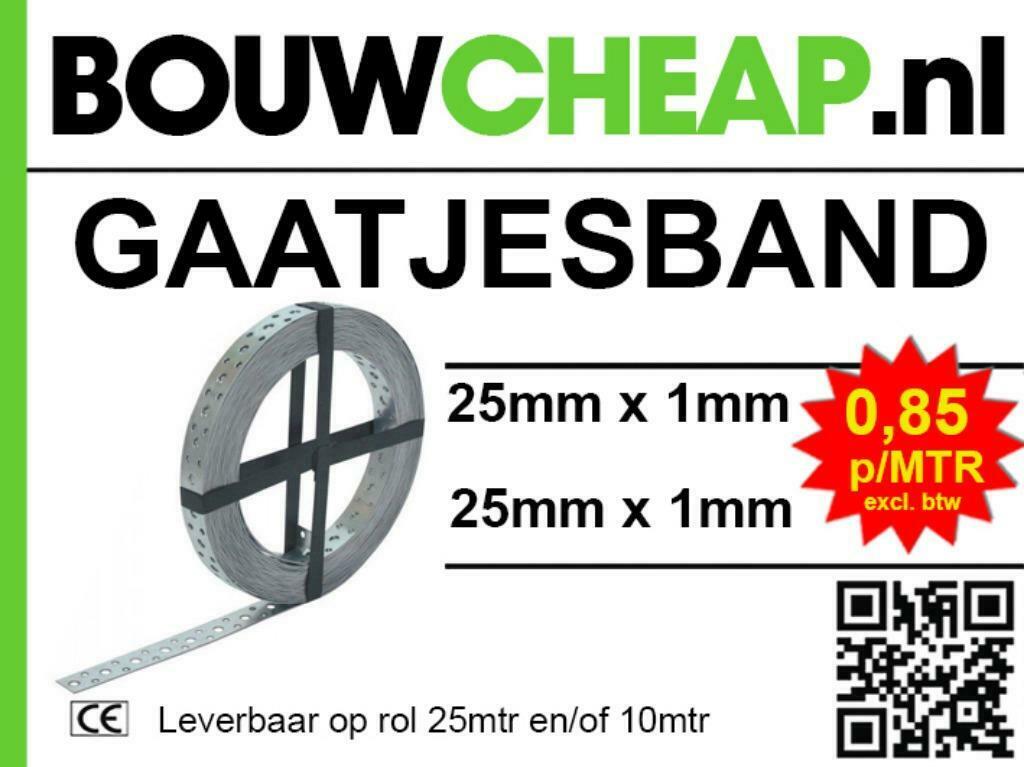 WINDVERBANDSTRIP BIJ BOUWCHEAP OP VOORRAAD., Ophalen, Nieuw, Metaal, Overige typen