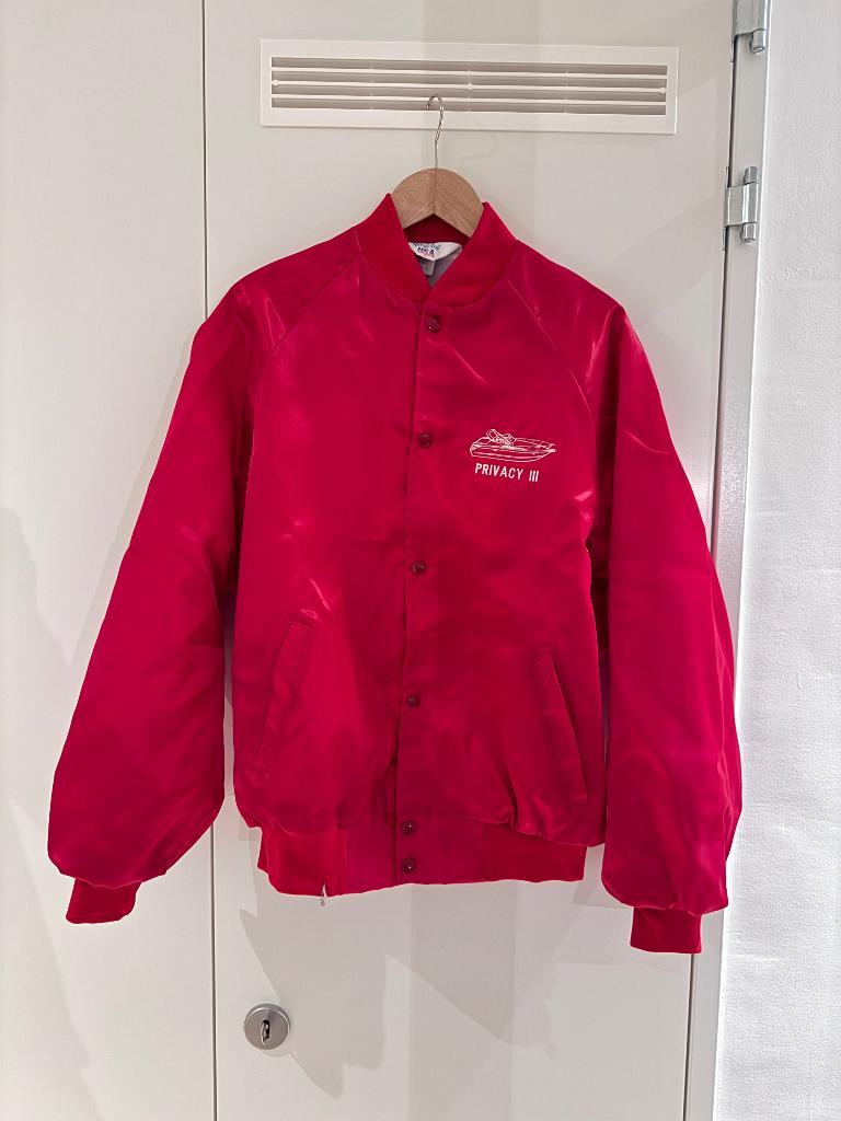 Rode vintage bomberjack, Maat 52/54 (L), Ophalen of Verzenden, Zo goed als nieuw, Rood