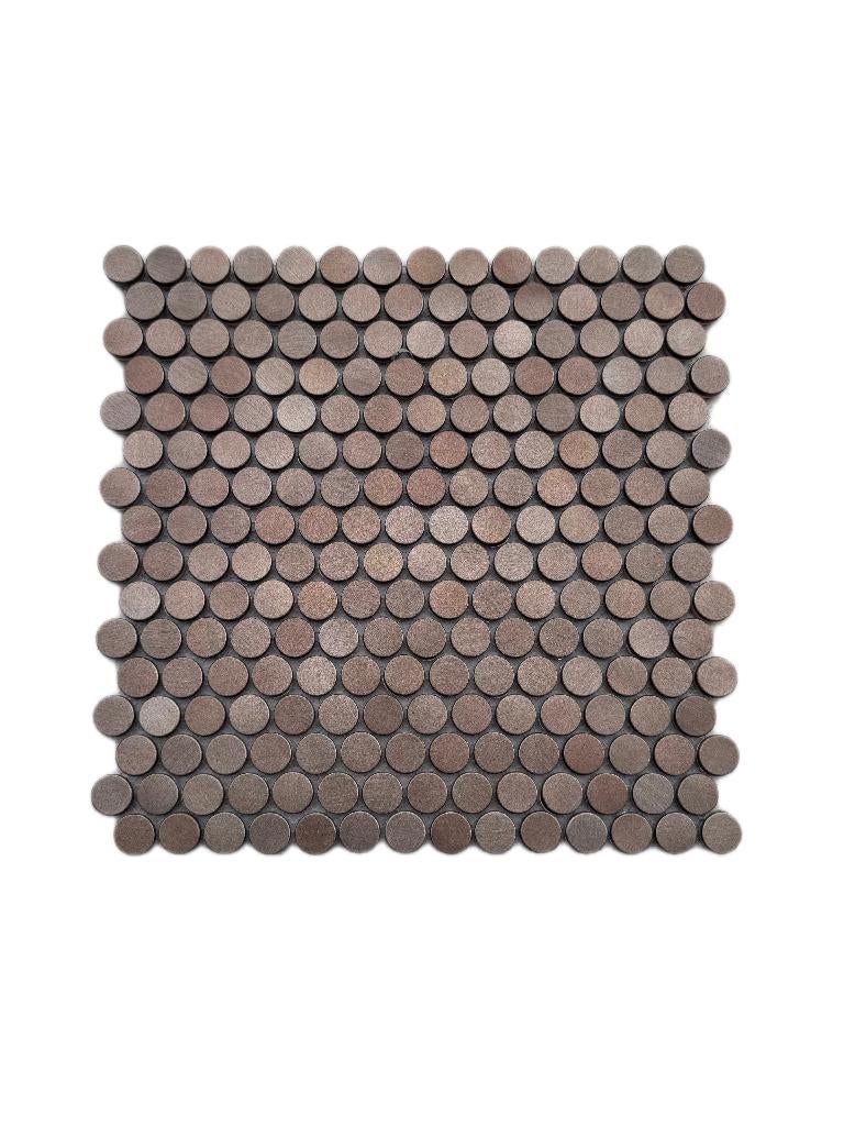 mozaiek  refections penny round bronze mozaïek  19mm, Overige materialen, Verzenden, Wandtegels, Nieuw