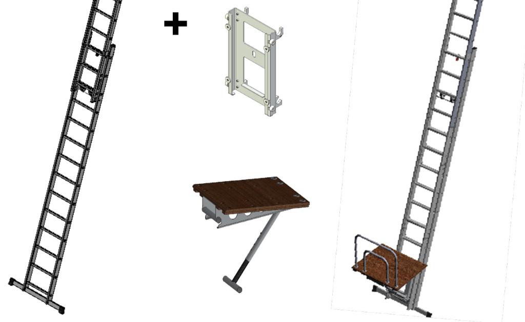Ladder met liftsysteem = De Lichte Ladderlift ''Gecko'', Ophalen of Verzenden