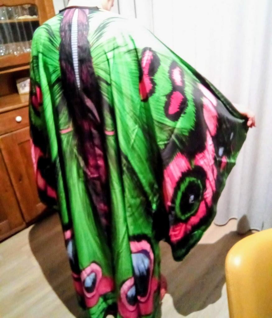 Groene en gele vlinder vleugels voor carnaval, Ophalen of Verzenden, Nieuw, Carnaval