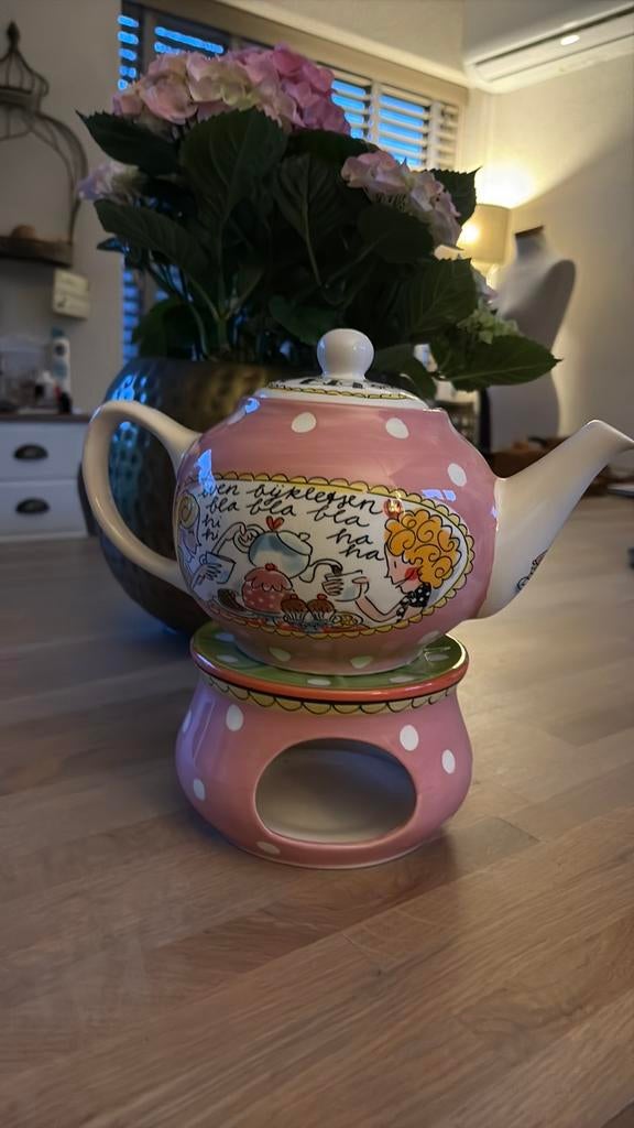 Blond Amsterdam theepot en theelichtje, Ophalen of Verzenden