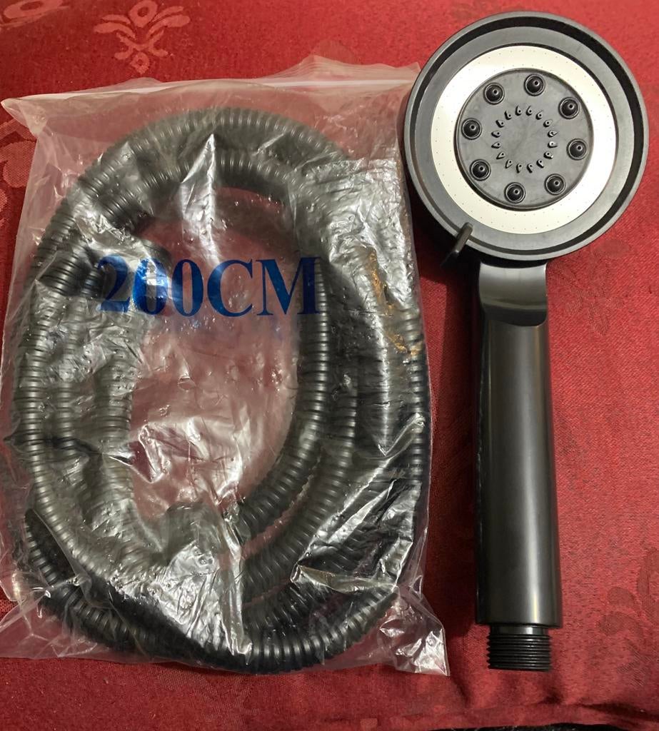 Douche Slang,Zwart(2,meter)met Douche kop(Nieuw), Doe-het-zelf en Verbouw, Sanitair, Ophalen of Verzenden, Nieuw, Douche