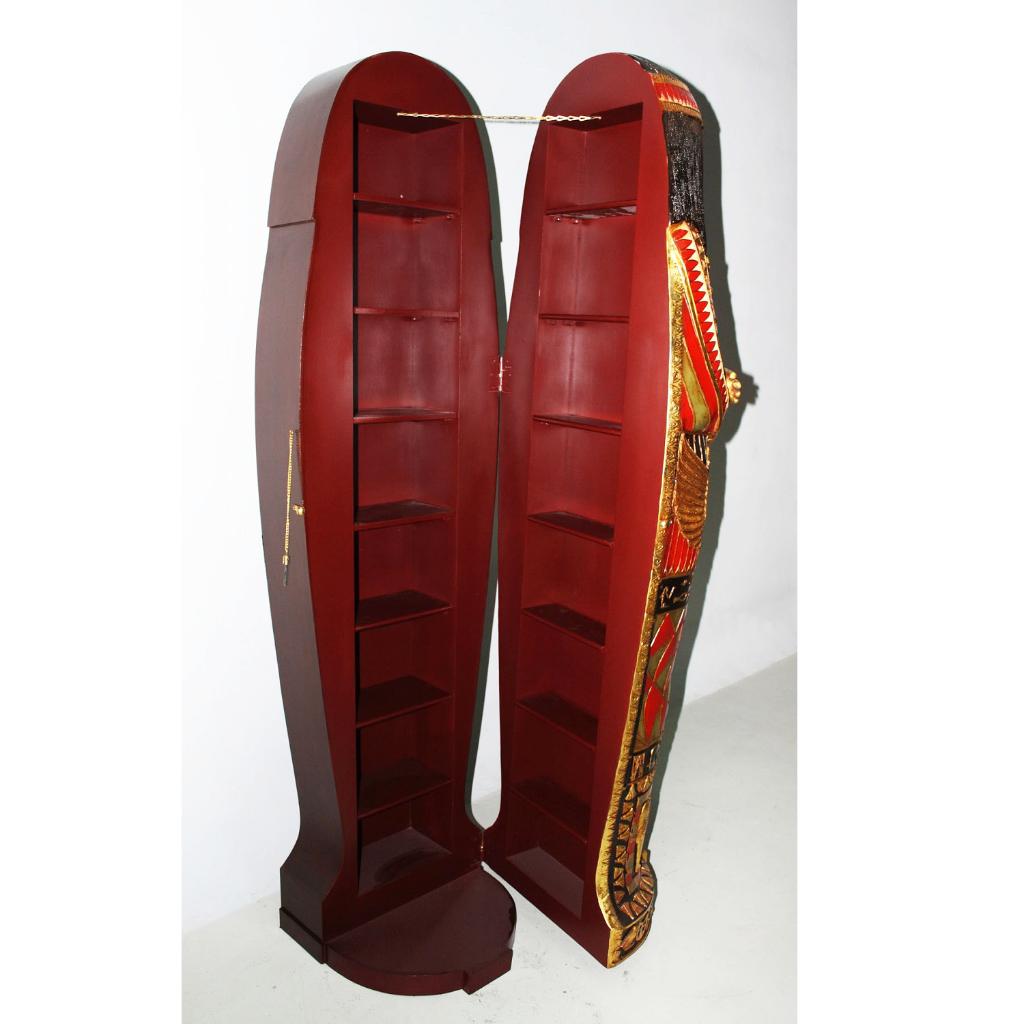 Egyptian Cabinet Sarcofaag beeld – Egypte Hoogte 192 cm, Verzamelen, Beelden en Beeldjes, Ophalen, Nieuw