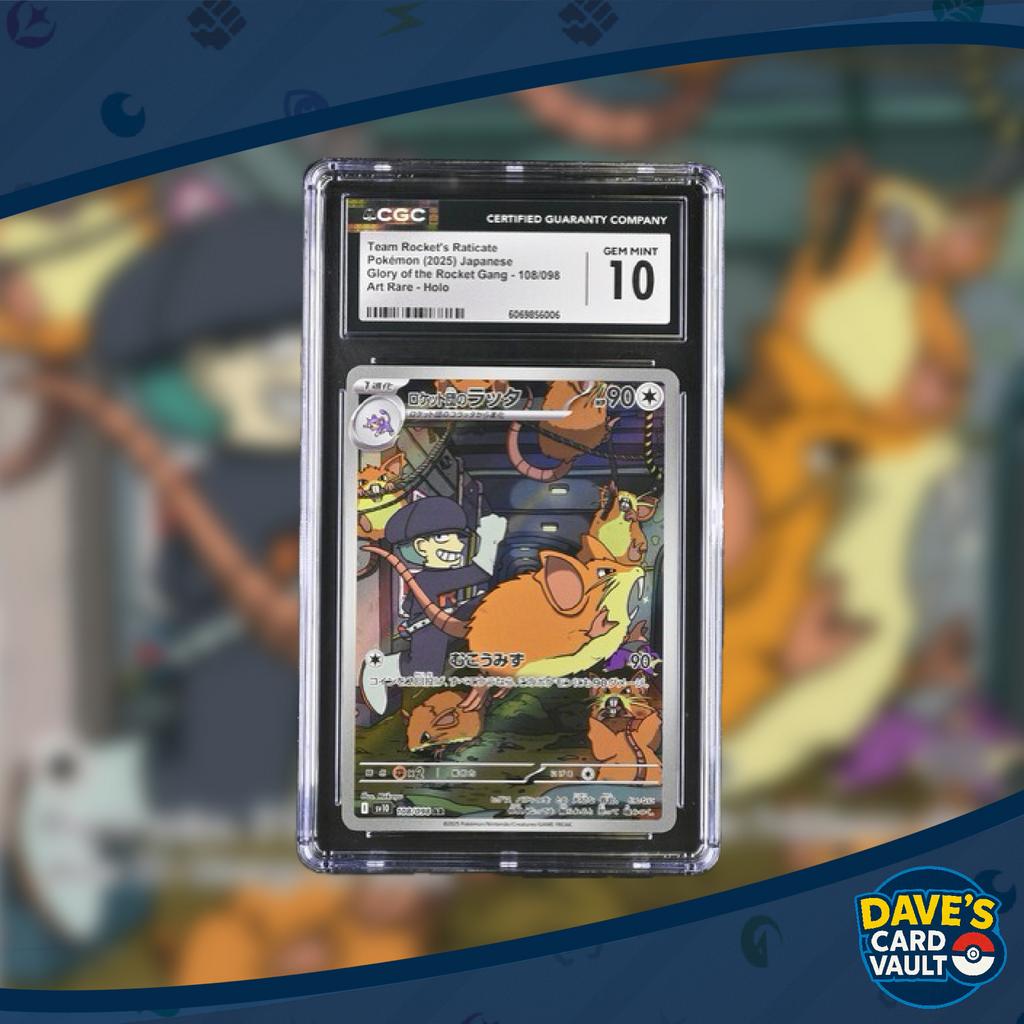 Team Rocket’s Raticate #108 (sv10) - G.O.T.R - CGC 10, Ophalen of Verzenden, Zo goed als nieuw