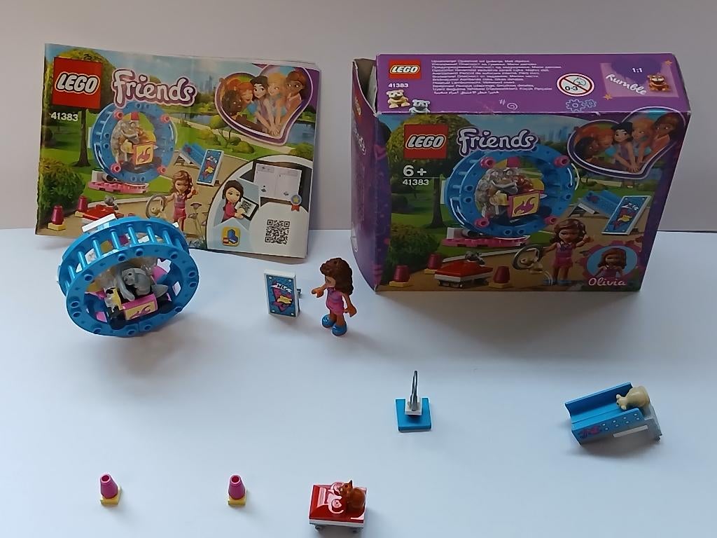 Lego Friends 41383Olivia's hamsterspeelplaats, Ophalen of Verzenden, Zo goed als nieuw, Complete set, Lego
