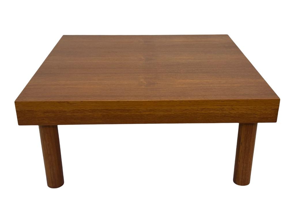 Vintage salontafel coffee table vierkant teak 70's design, Gebruikt, 50 tot 100 cm, Vierkant, 50 tot 100 cm