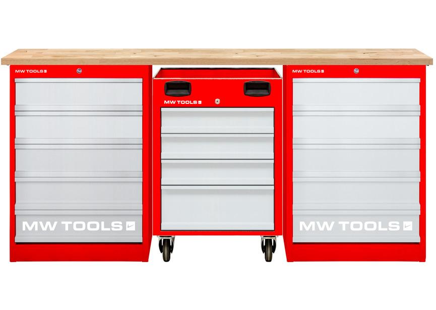 Modulaire werkbank Rubberwood met 2 ladekasten MW Tools, Ophalen of Verzenden, Nieuw