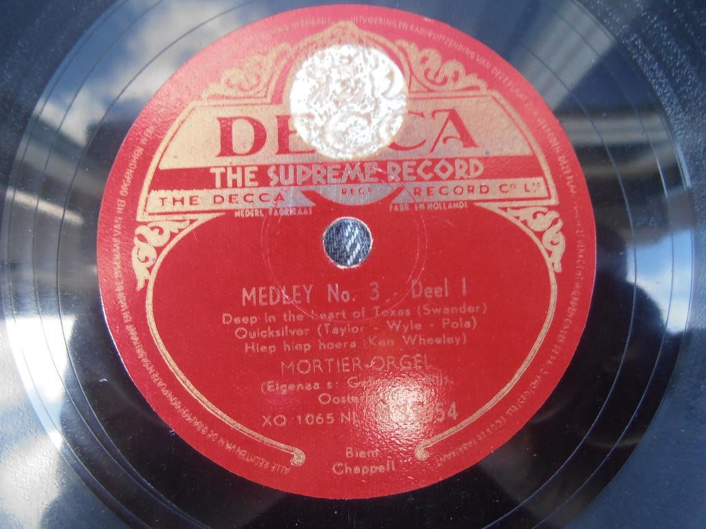 gevraagd mortierorgel 78 toeren op Decca M 32783 etc., Gebruikt, 10 inch, Overige genres, Single