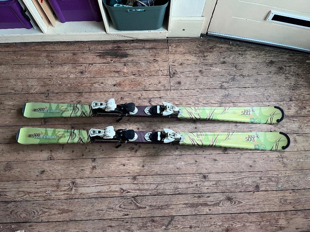 Carve ski's 161 cm Quechua Salomon bindingen +stokken, izgst, Sport en Fitness, Skiën en Langlaufen, Overige merken, 160 tot 180 cm