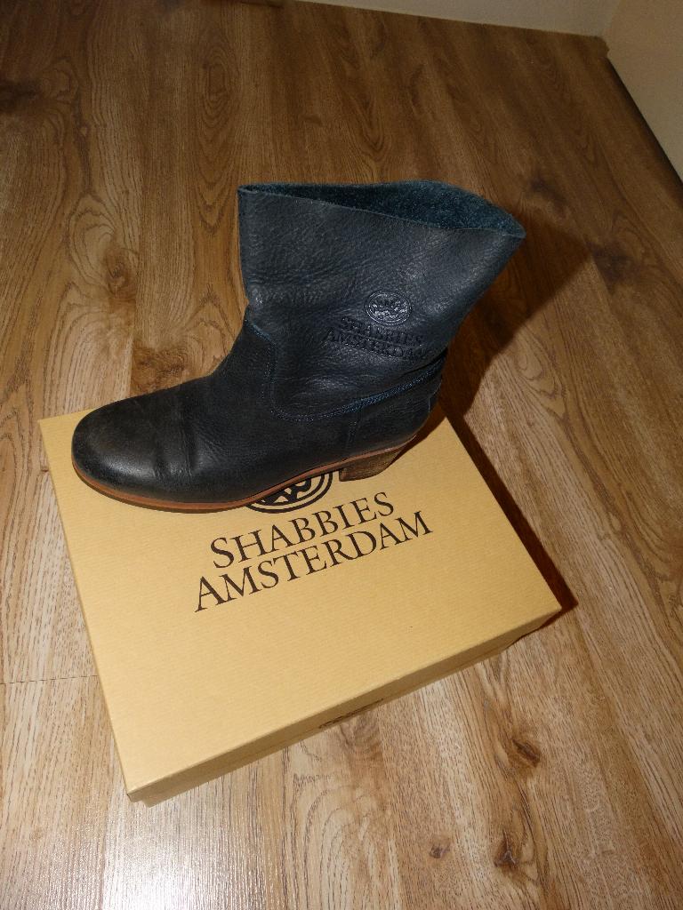 Dameslaarzen kort SHABBIES.maat 36. D-blauw, Shabbies Amsterdam, Blauw, Lage of Enkellaarzen, Ophalen of Verzenden