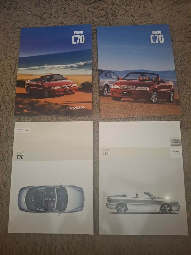 Lot autofolders Volvo C70 cabriolet, Boeken, Verzenden, Zo goed als nieuw, Volvo