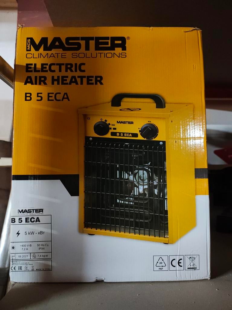 Twee Master 5kW Heater Nieuw in Doos - 400V, Doe-het-zelf en Verbouw, Verwarming en Radiatoren, Ophalen