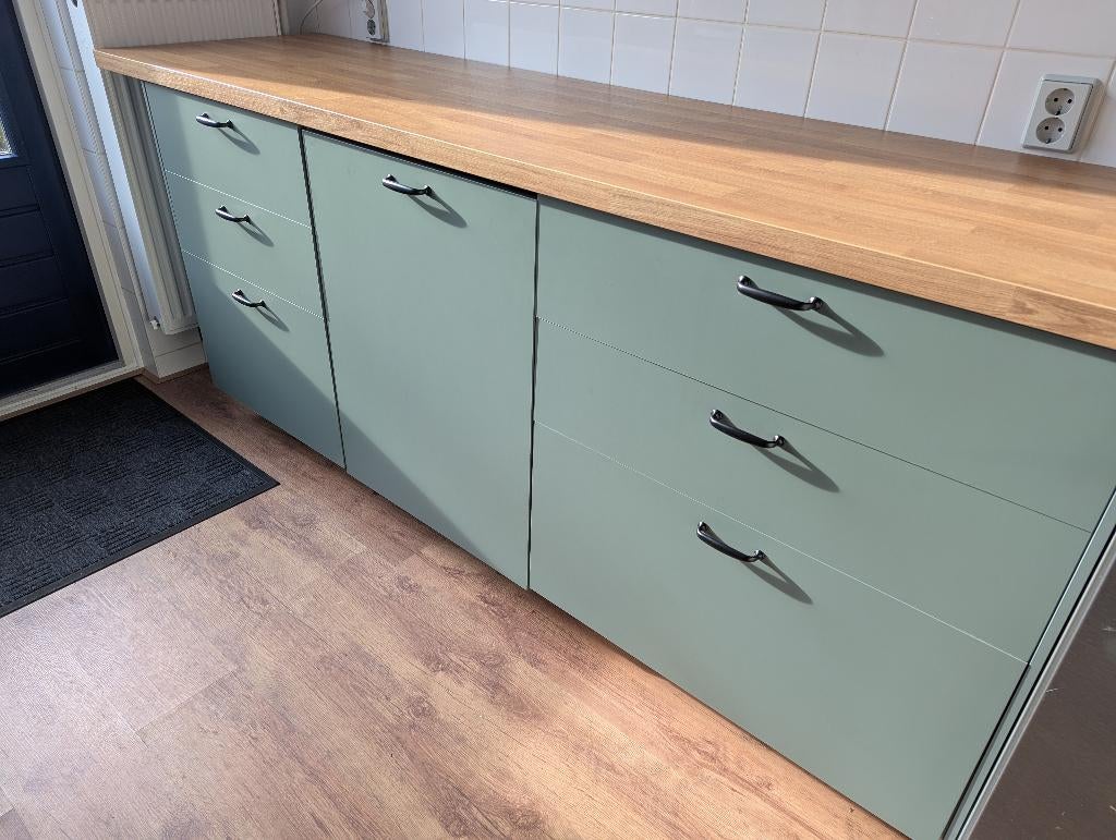 Prachtig IKEA METOD Keukenblok (Aug 2025) – Mat Grijsgroen, Huis en Inrichting, Keuken | Keukenelementen, Ophalen, Zo goed als nieuw