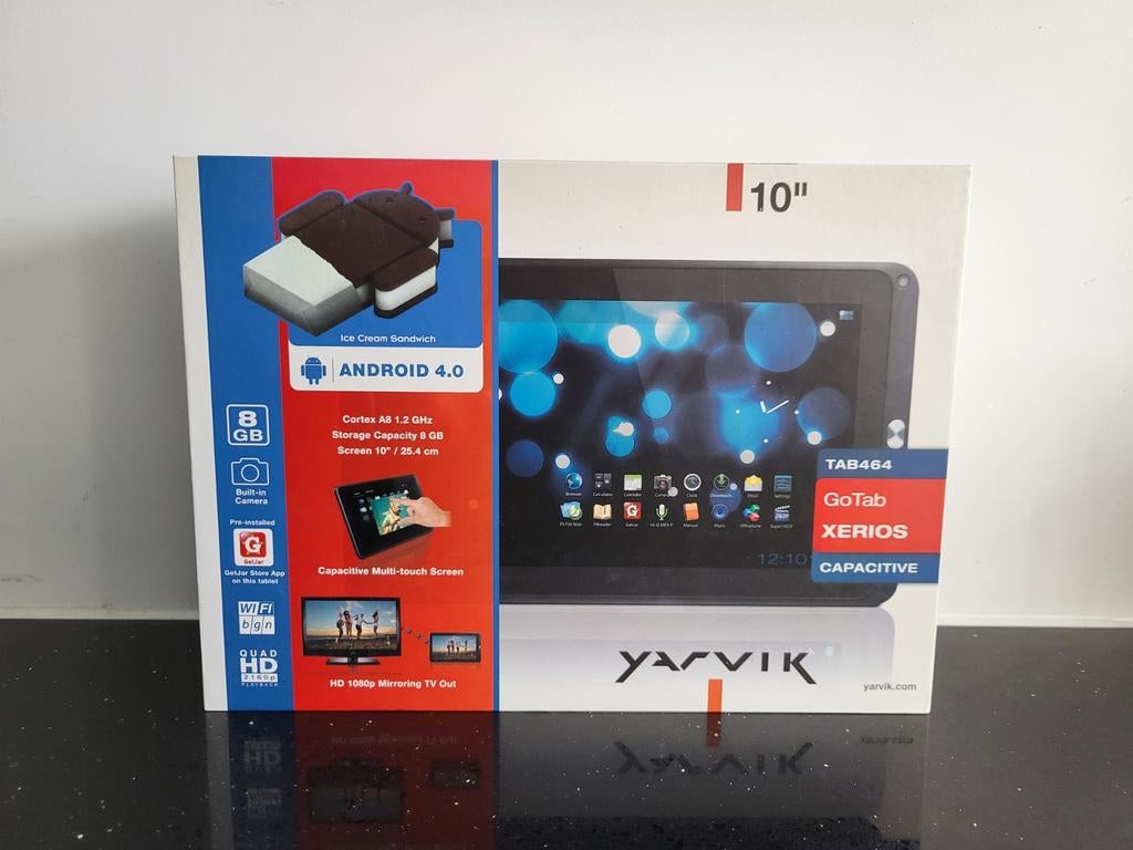 Yarvik TAB464 GoTab Xerios Zwart - 10 inch Tablet, Computers en Software, Android Tablets, Gebruikt, Wi-Fi, 10 inch, Ophalen of Verzenden
