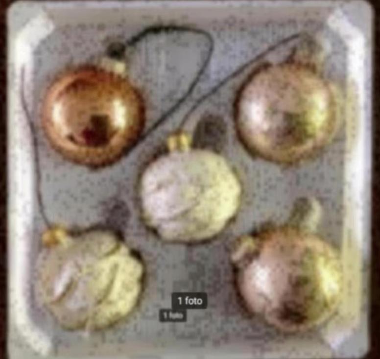 Kerstballen creme, beige, lichtbruin, parelmoer goud-glitter, Diversen, Kerst, Zo goed als nieuw, Ophalen of Verzenden