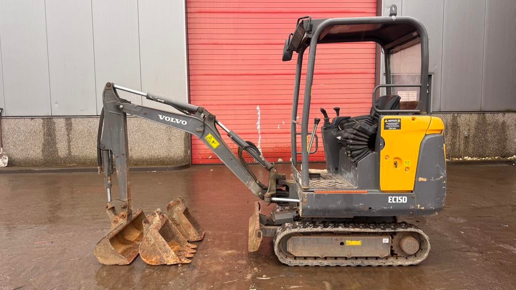 Volvo EC15B minigraver 2019 2500 hrs, Ophalen, Graafmachine