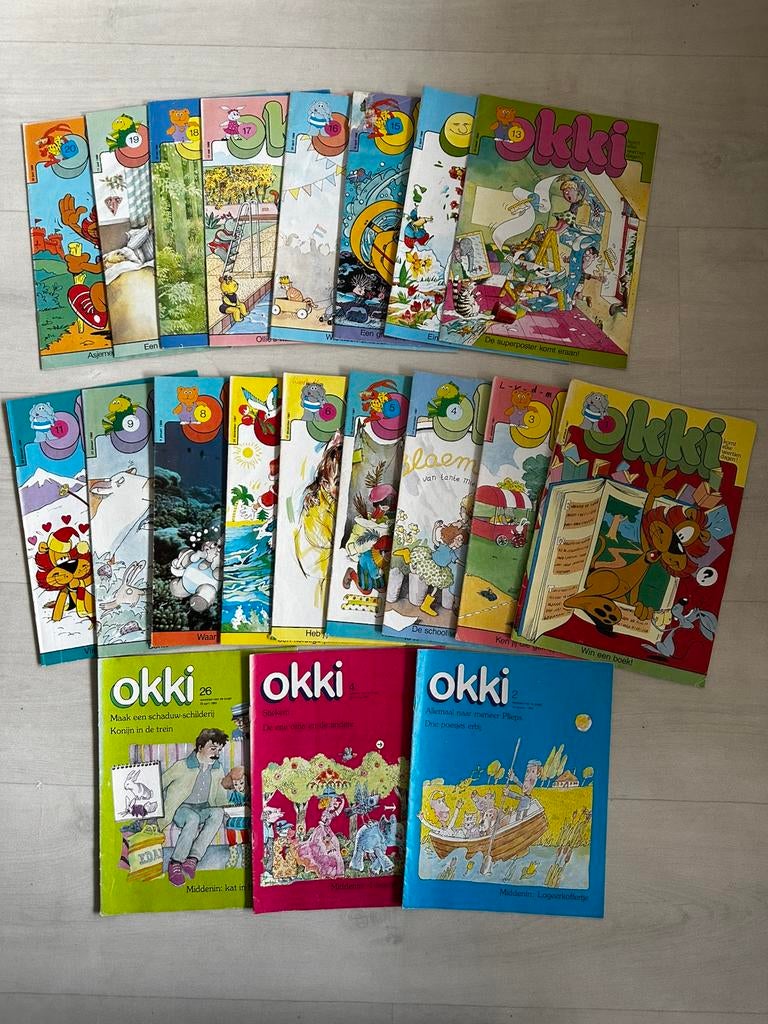 Okki tijdschrift 1978-1988 en 1982 vintage, Meerdere stripboeken, Ophalen of Verzenden, Gelezen