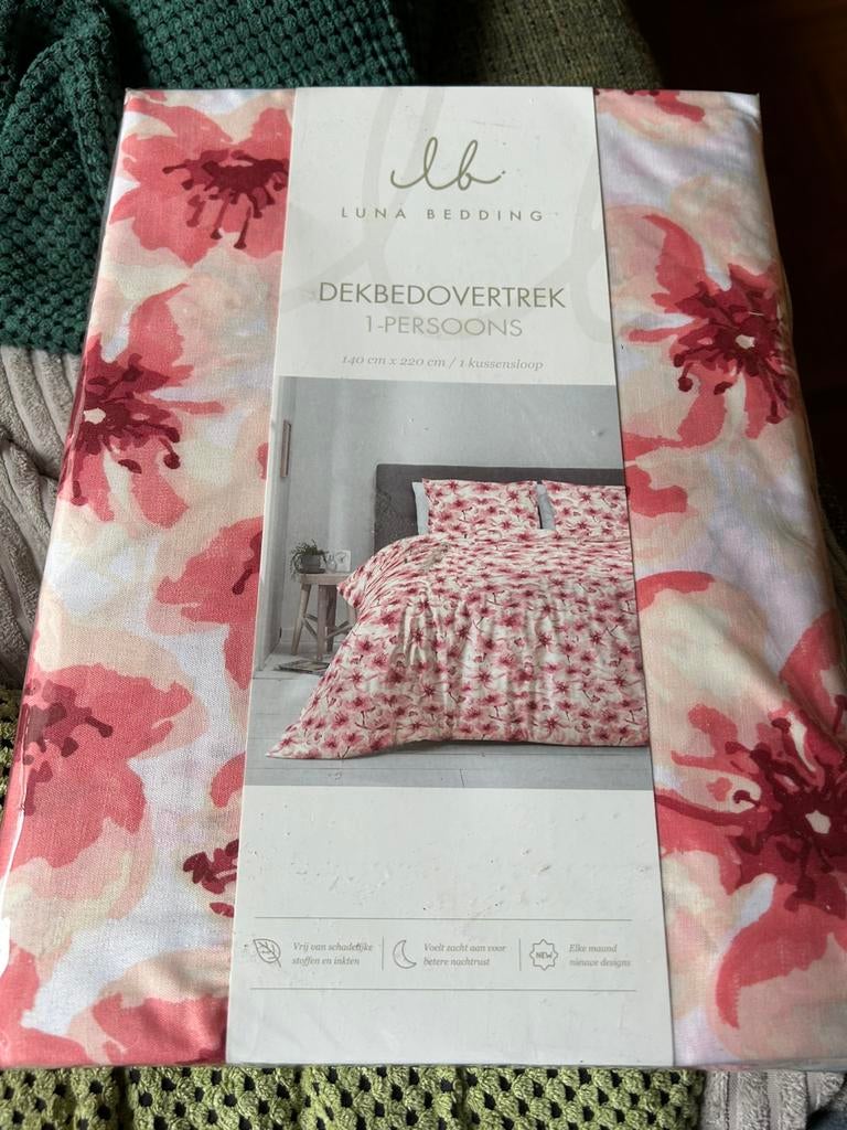 Luna bedding 1 persoons dekbedovertrek… nieuw, Ophalen of Verzenden, Nieuw, Eenpersoons, Dekbedovertrek