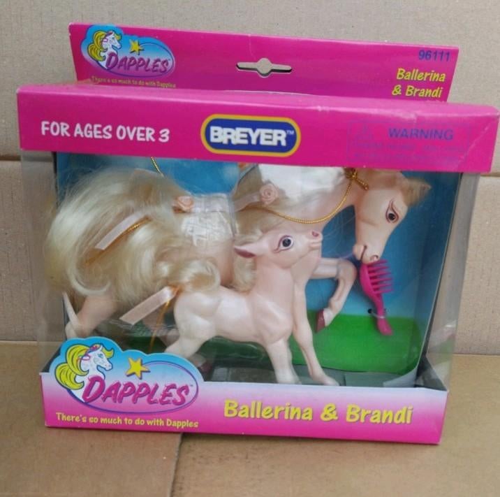 Breyer dapples paard met veulen, Ophalen of Verzenden, Zo goed als nieuw, Jongen of Meisje