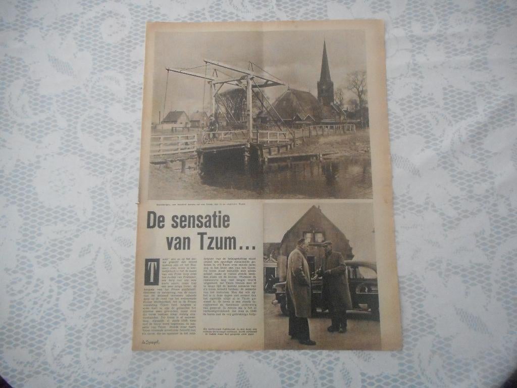 Tzum. Sensatie. 1956., Ophalen of Verzenden, 1940 tot 1960, Nederland, Knipsel(s)