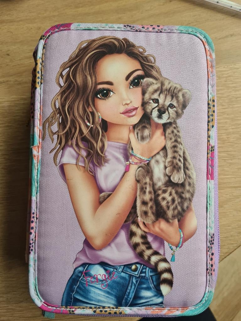 Topmodel etui (drie ritsen) | deels met inhoud, Ophalen of Verzenden, Gebruikt