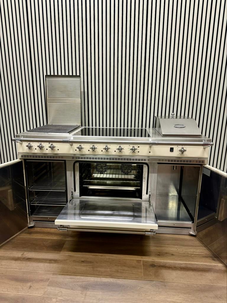 Luxe Lacanche Fornuis met 4 zones Lavagrill & Friteuse 150cm, 60 cm of meer, Fornello Esperta, Ophalen of Verzenden, Zo goed als nieuw