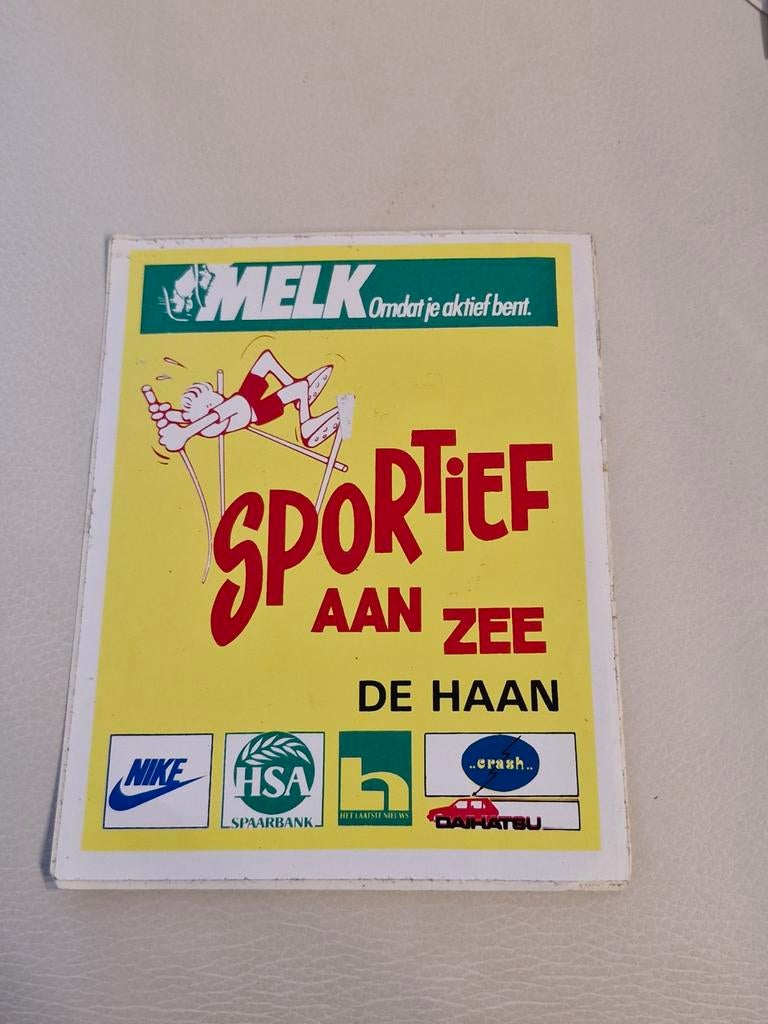 G 107 Sticker Melk Sportief Aan Zee De Haan, Verzamelen, Ophalen of Verzenden