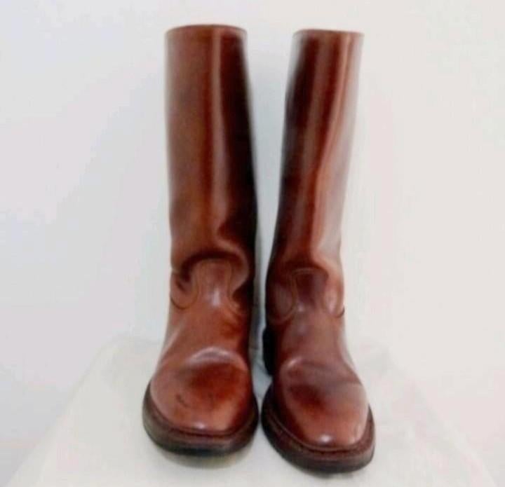 Cognackleurige handgemaakte leren vintage boots Super Febo, Kleding | Heren, Bruin, Verzenden, Boots, Gedragen