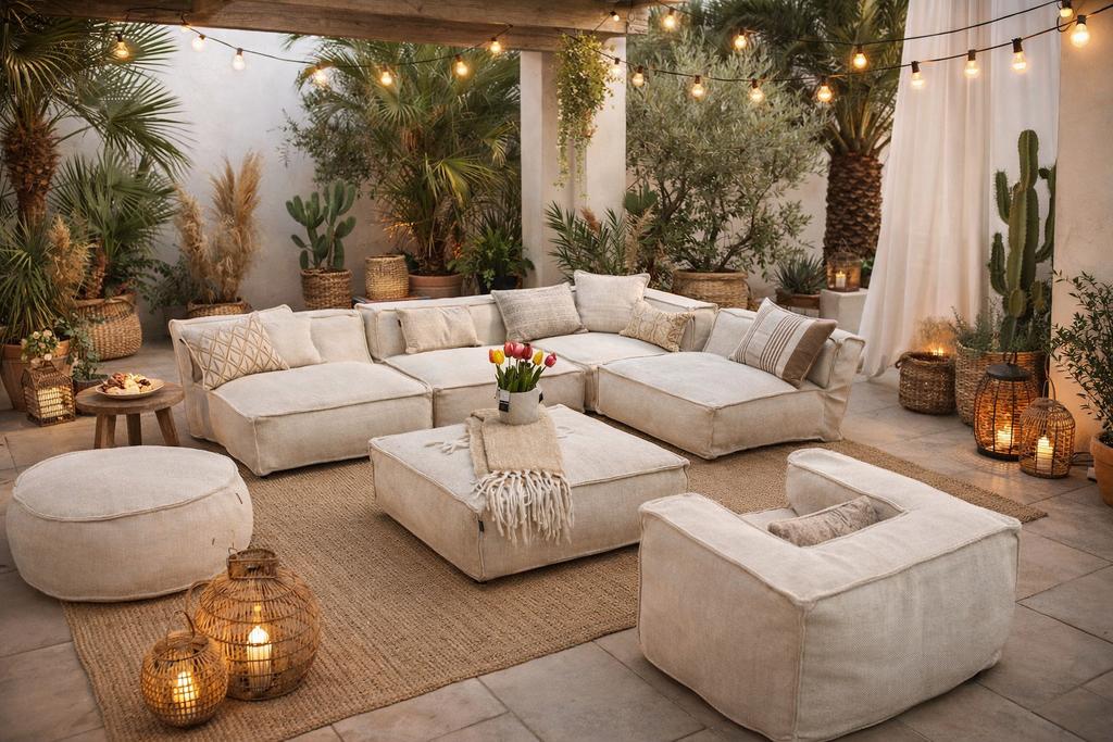 Maya Living Lounge outdoor set demo hoge korting!, Ophalen, Overige materialen, Bank, Meer dan 8 zitplaatsen
