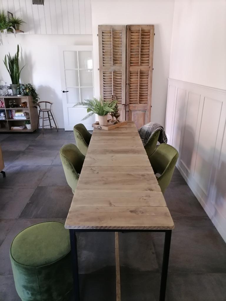 Smalle tafel, Overige houtsoorten, Vijf personen of meer, Industrieel, landelijk, Rechthoekig