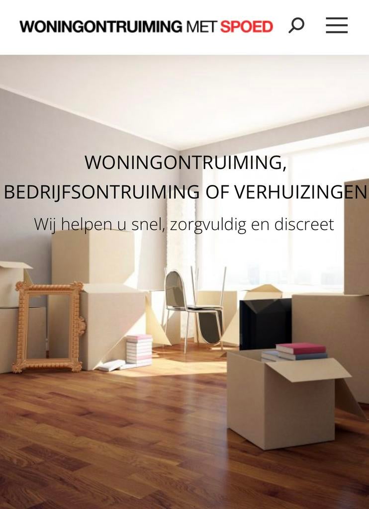 Woning ontruiming met spoed bezem schone oplevering