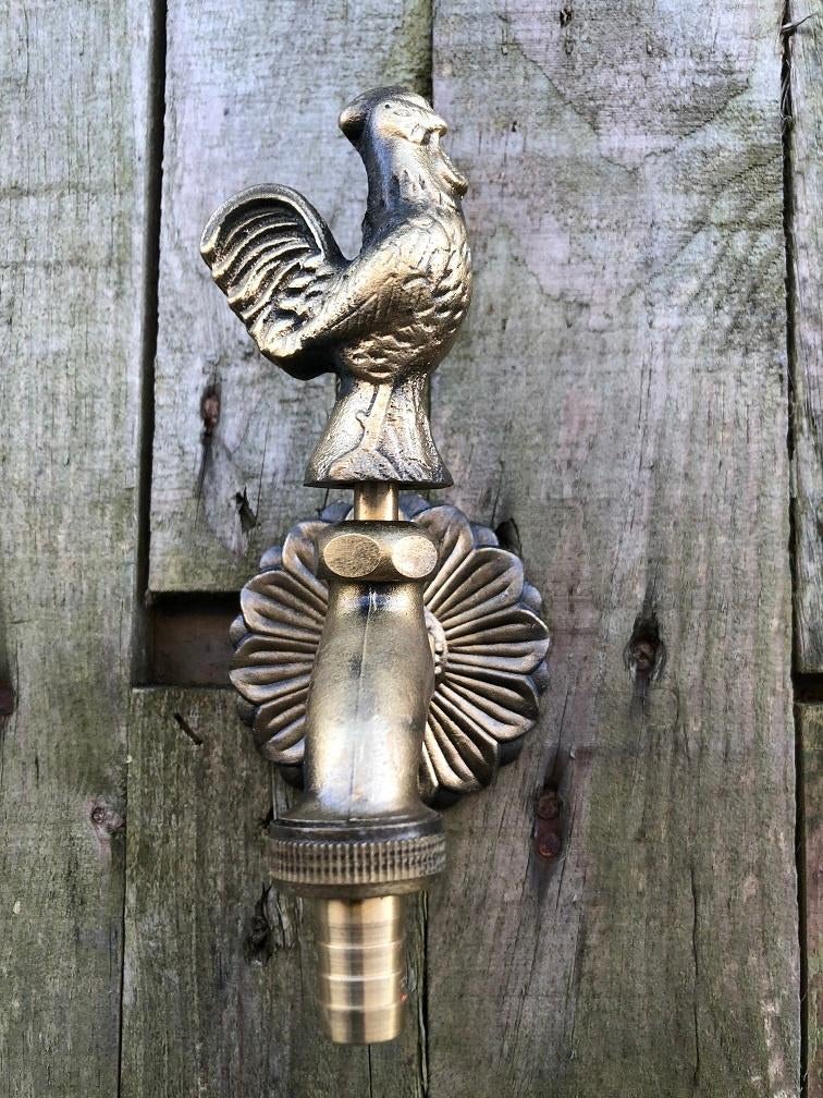 Waterkraan met mooie haan voor tuin fonteinen, messing., Ophalen of Verzenden, Overige materialen, Overige typen