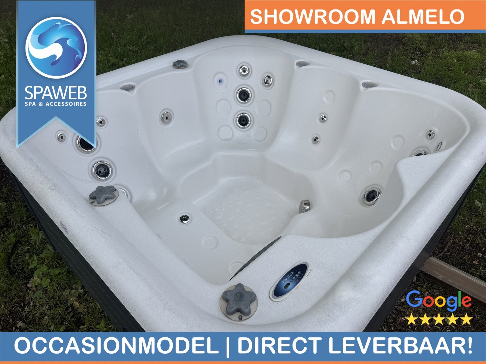 Jacuzzi 6 pers merk balboa met garantie €3350,-, Tuin en Terras, Bubbelbaden en Hottubs, Ophalen of Verzenden, Gebruikt, Trap