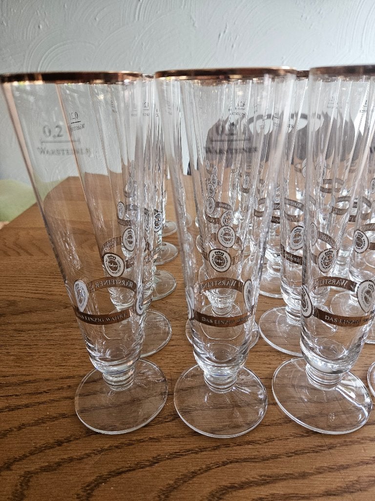 Warsteiner bierglazen 0,2 L, Verzamelen, Biermerken, Ophalen, Nieuw, Glas of Glazen, Overige merken