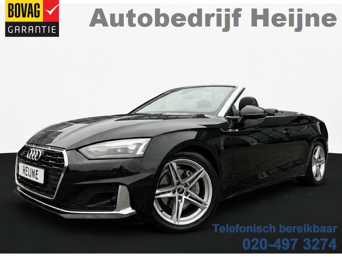Audi A5 Cabriolet 40 TFSI 204PK S-TRONIC QUATTRO ADVANCED ED, Automaat, Gebruikt, Zwart, 4 stoelen