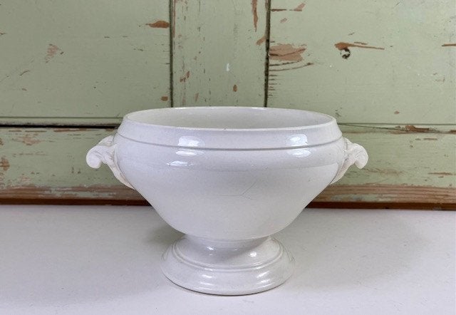 Antieke Franse witte terrine Digoin Sarreguemines 1875-1900, Antiek en Kunst, Ophalen of Verzenden