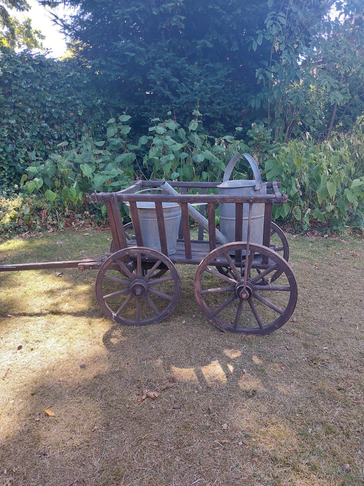 Antieke houten bolderkar - Decoratieve tuinwagen, Antiek en Kunst, Ophalen