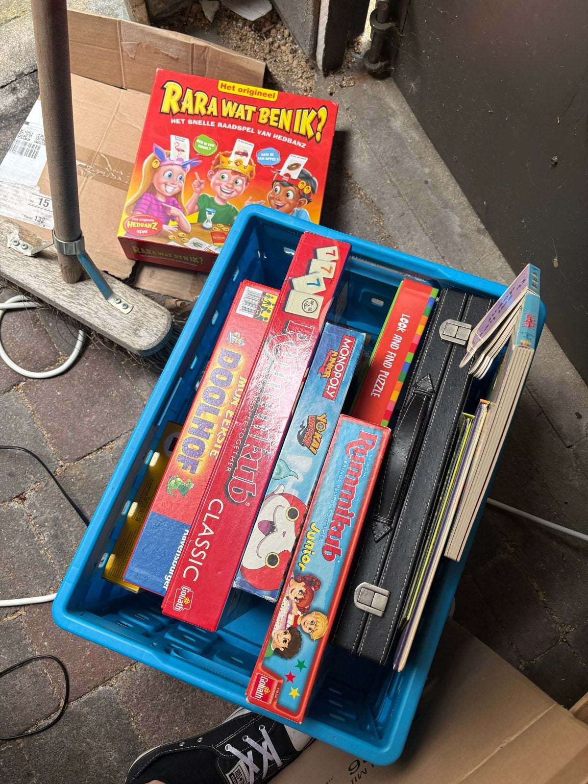 Bordspellenpakket: Rara Wat Ben Ik?, Doolhof, Rummikub, Een of twee spelers, Ophalen, Gebruikt