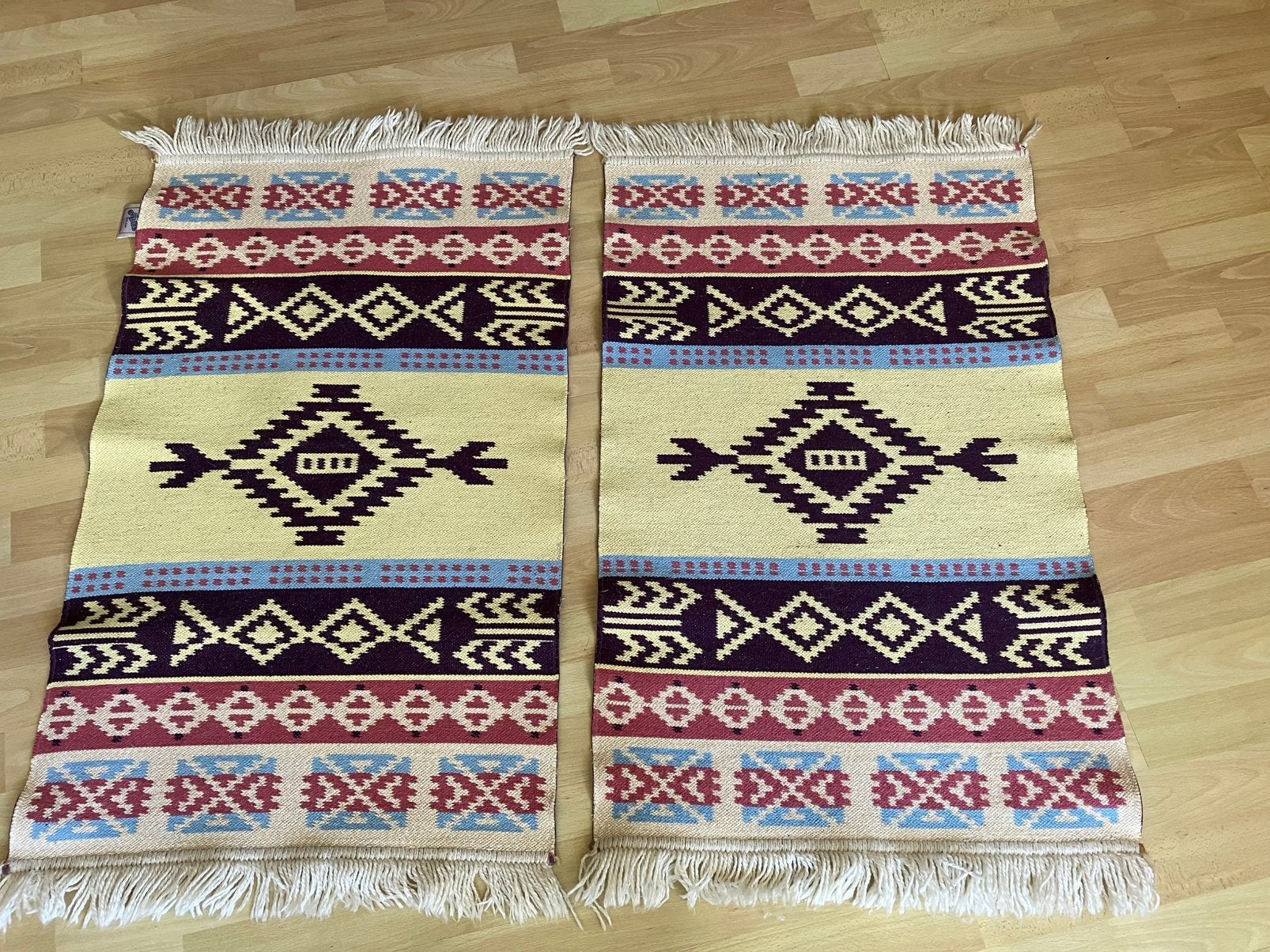 Atlas Kilim 2 geweven Turkse vloerkleedjes 60 x 90 cm nieuw, Huis en Inrichting, 50 tot 100 cm, Nieuw, Rechthoekig, Turks