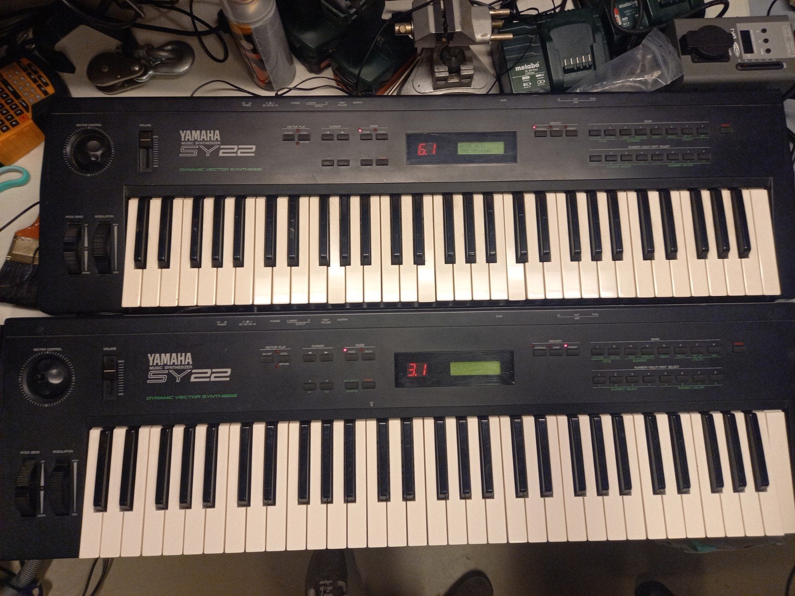 2 X yamaha SY 22, Ophalen, Yamaha, Met midi-aansluiting, 61 toetsen