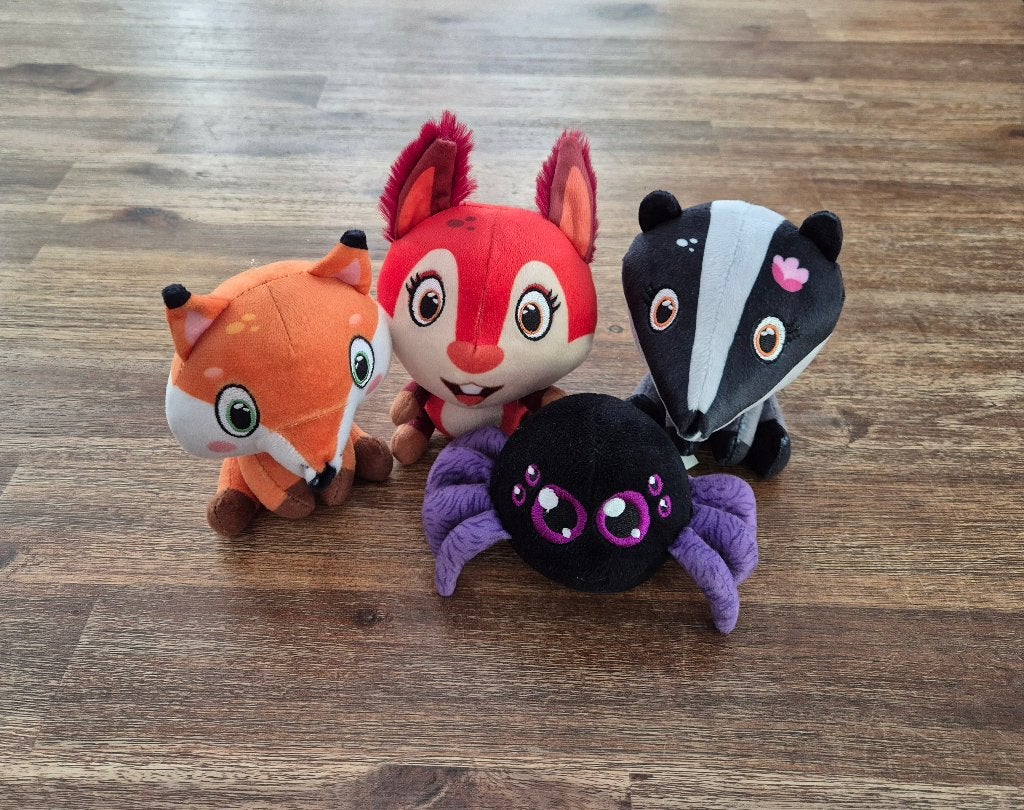 Lidl Bos Mini's 4 stuks, Overige karakters, Overige typen, Zo goed als nieuw, Meerkleurig