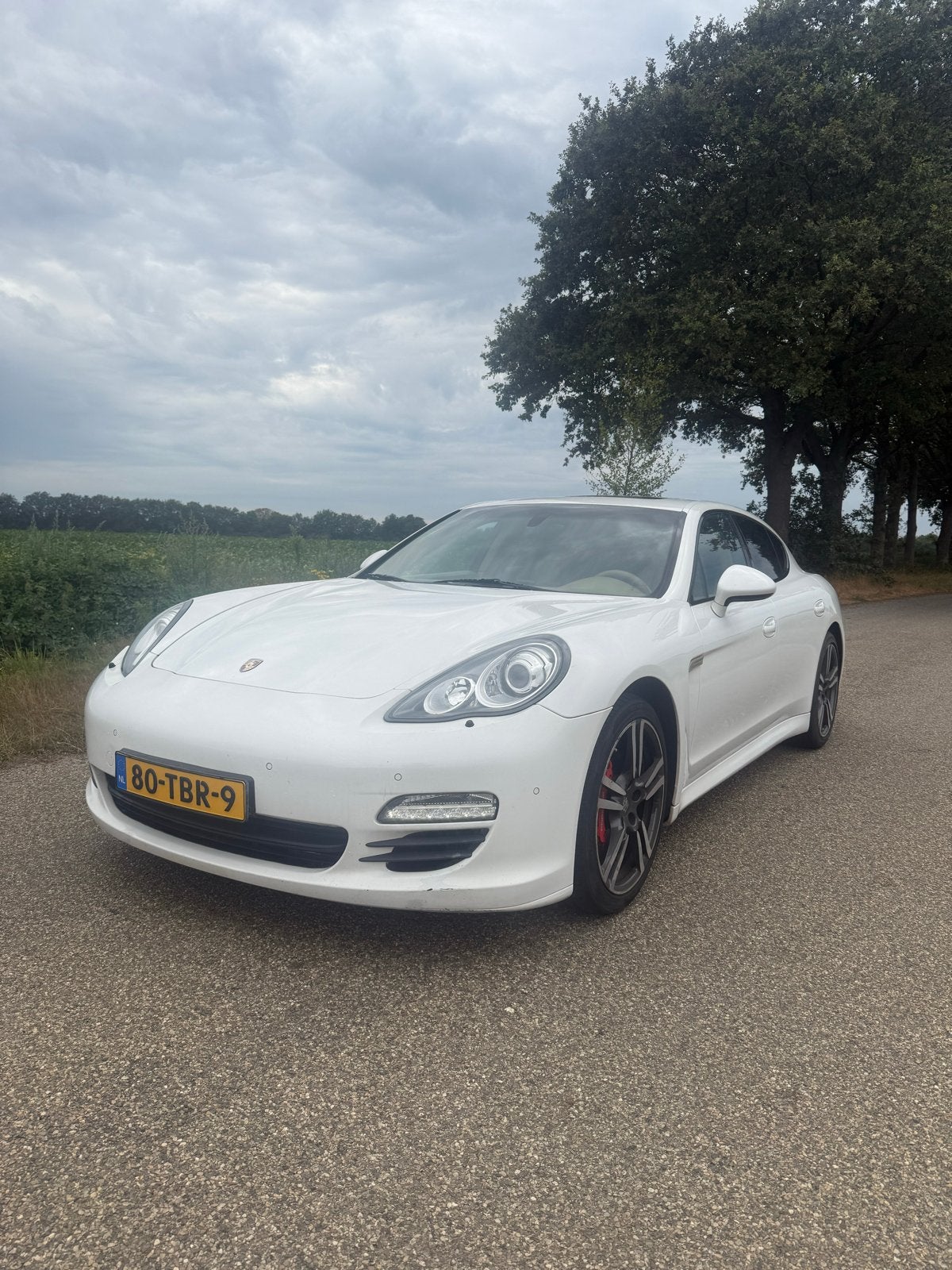 Porsche Panamera | Wit | Beige leder | Sportieve uitvoering, Automaat, 241 €/maand, 4 stoelen, Wit