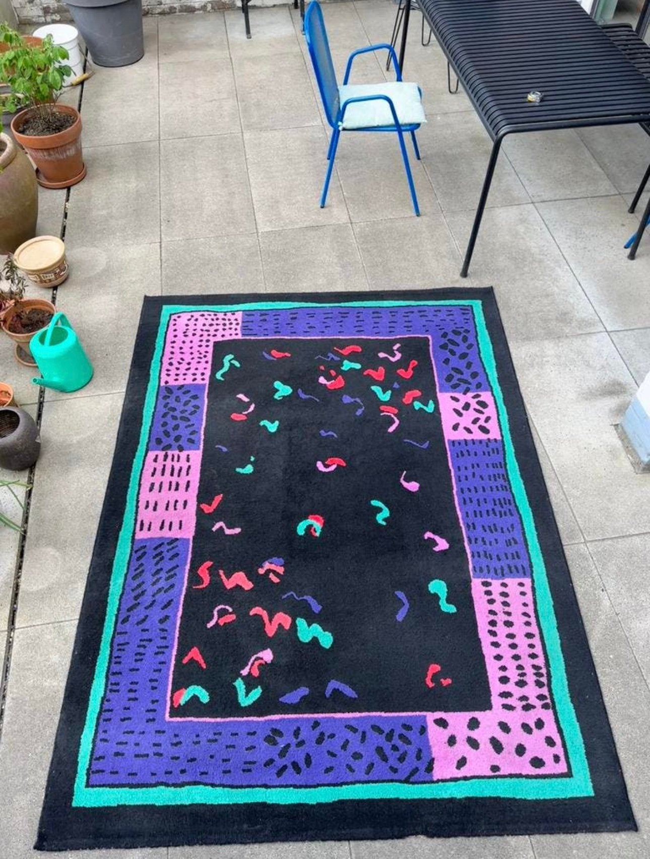 Tapijt Memphis Jaren 80, Huis en Inrichting, Stoffering | Tapijten en Kleden, Ophalen, Gebruikt, X, X