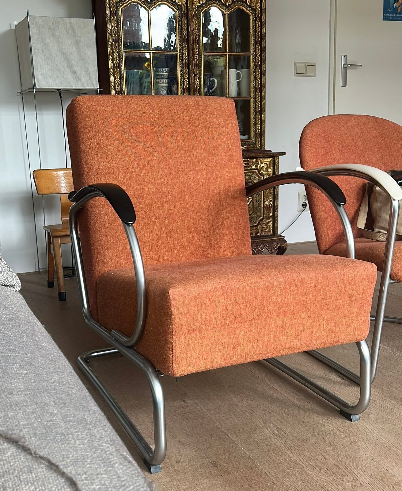 Gispen fauteuil 407, Huis en Inrichting, Ophalen, Nieuw, 75 tot 100 cm, Het Nieuwe Bouwen, De Nieuwe Zakelijkheid