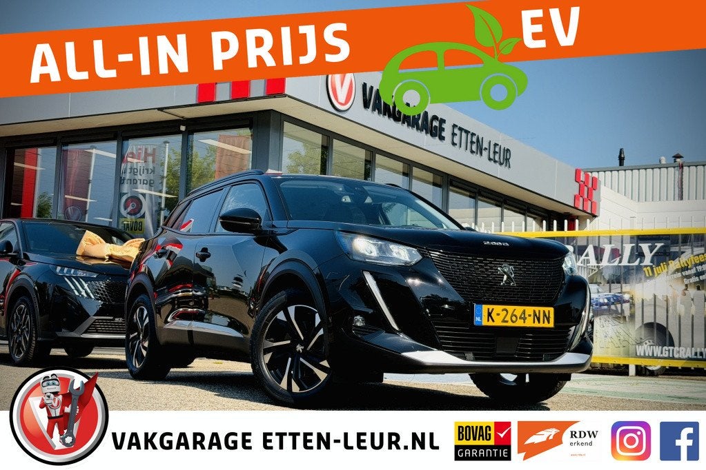 Peugeot e-2008 EV Allure 50 kWh | STOELVERW. | ADAPTIEVE CRU, Auto's, Gebruikt, 89 %, Zwart, 1523 kg